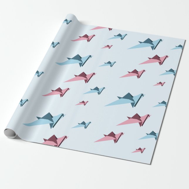 Grúa de papel principal japonesa de Origami (Desenrollado)