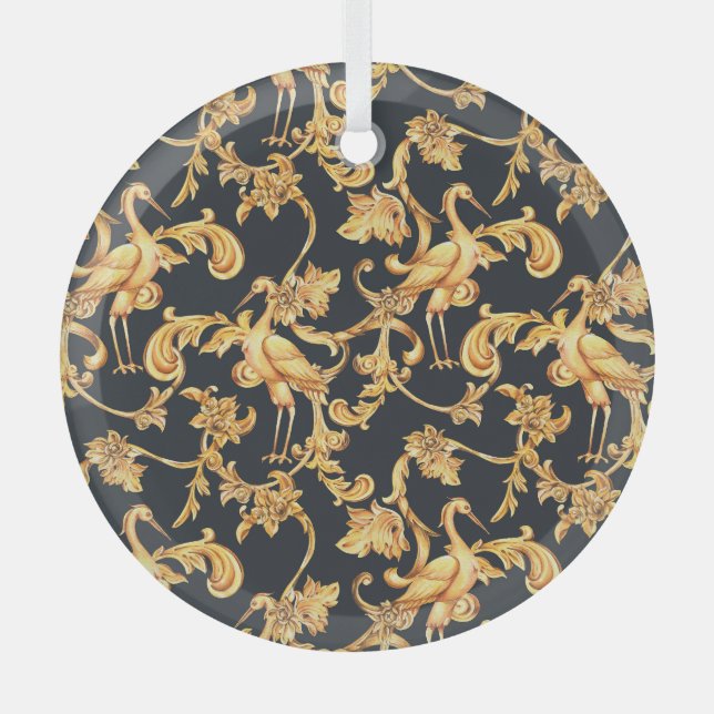 Grúas barrocas doradas: adorno rococó. (Anverso)