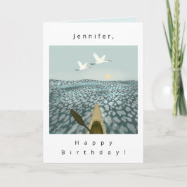 Grúas de Kayak y Sandhill sobre el agua Invitación