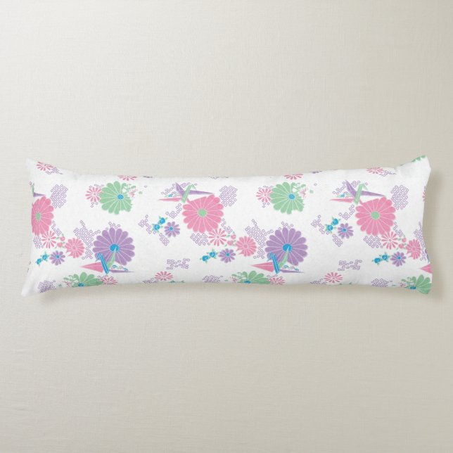 Grúas de papel de origami y almohada de cuerpo de  (Anverso)