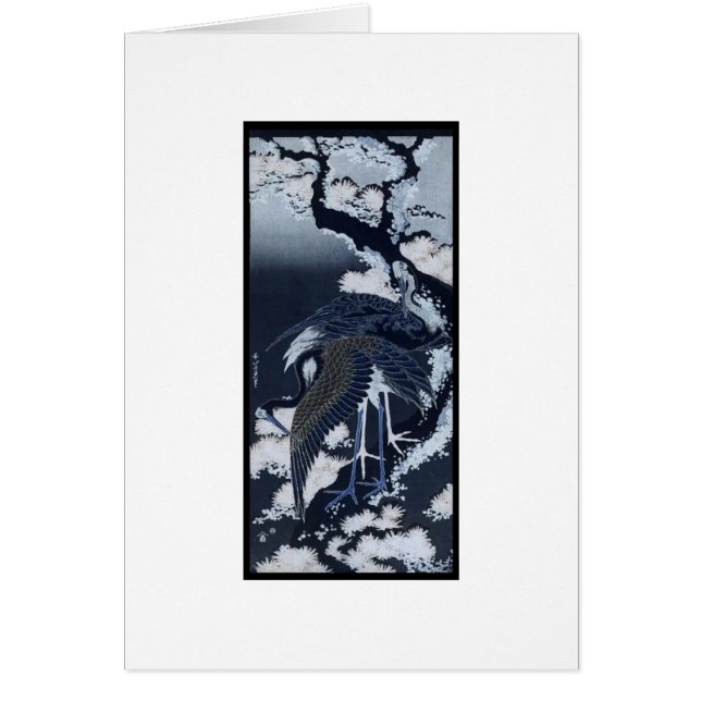 Grúas japonesas que pintan C. 1832-33 (Frente)