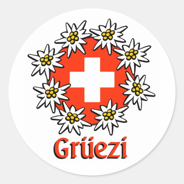 Gruezi Pegatina (Anverso)