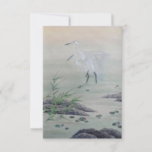 Grullas en el río chino