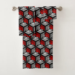Grullas japonesas, rojas, grises, grises y negros