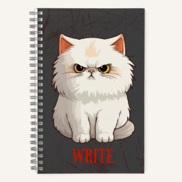 Grumpy Cat Pun Divertido Escribir Diario Bloc de n