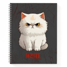 Grumpy Cat Pun Divertido Escribir Diario Bloc de n