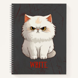 Grumpy Cat Pun Divertido Escribir Diario Bloc de n
