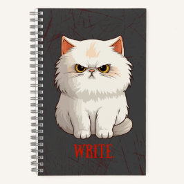 Grumpy Cat Pun Divertido Escribir Diario Bloc de n