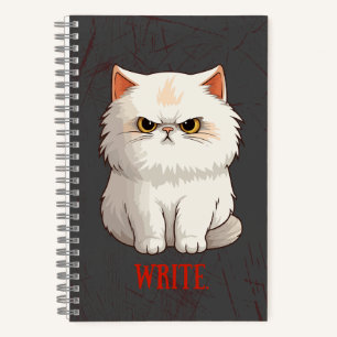 Grumpy Cat Pun Divertido Escribir Diario Bloc de n