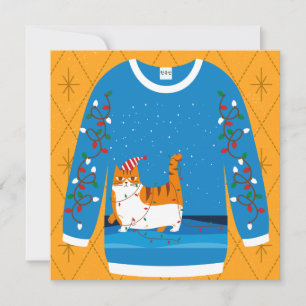 Grumpy Cat Ugly Navidades Sweet Flat Card