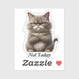 Grumpy Cat Vinyl Pegatina - "Not Today" Mood Decal