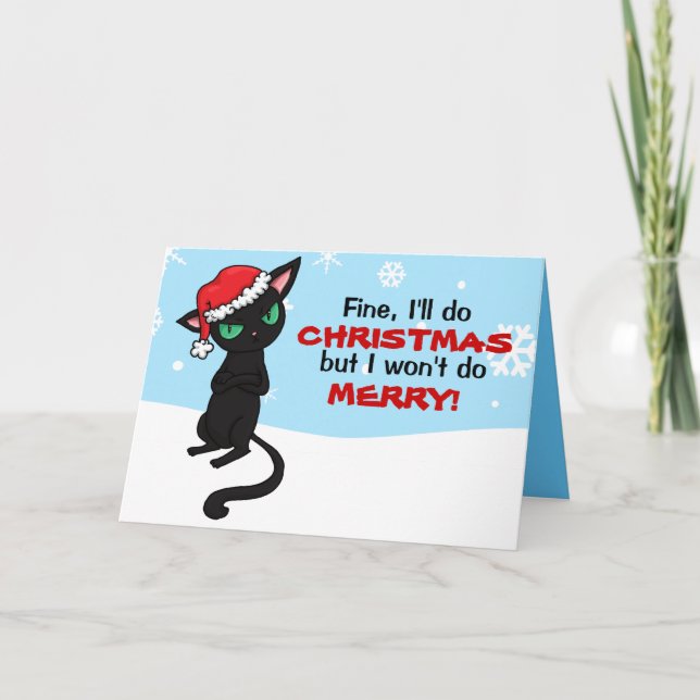Grumpy gato negro no será Feliz Navidad (Anverso)