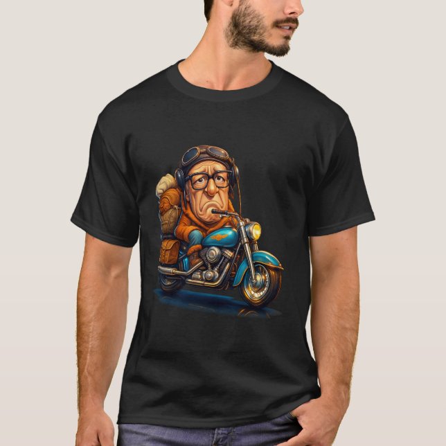 "Grumpy Rider" - Camiseta de aventura para motocic (Anverso)