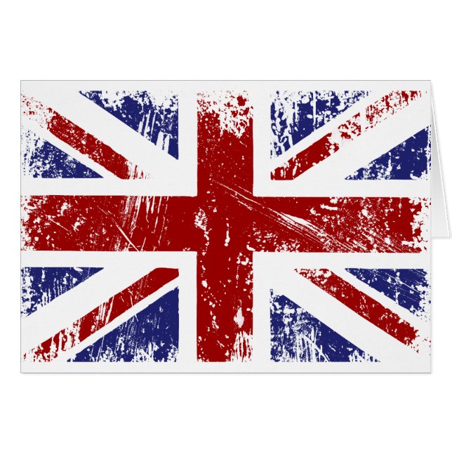 Grunge británico del punk de Union Jack de la (Anverso (Horizontal))