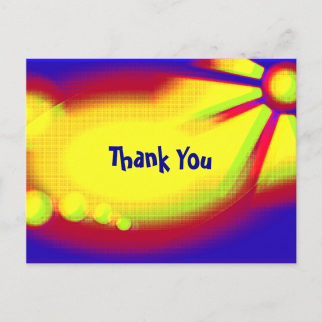 grunge de arte pop abstracto gracias postal (Anverso)