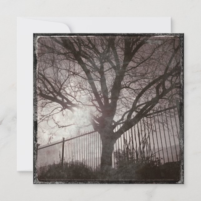 Grunge de silueta de árbol rugoso (Anverso)