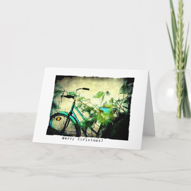 Grunge del navidad de la bicicleta (Anverso)