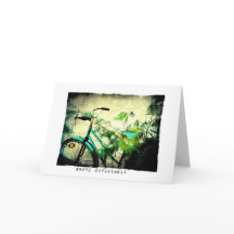 Grunge del navidad de la bicicleta