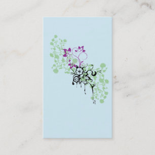Grunge floral - tarjeta de visita del perfil