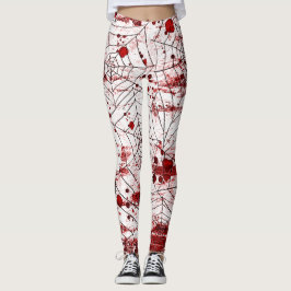 Grunge Halloween Cobweb Leggings