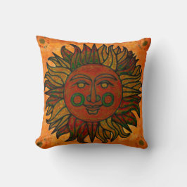 Grunge Harvest New Age Sun Decor Cojín decorativo