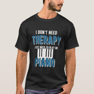 Grunge música de piano divertida en camiseta que n
