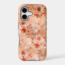 Grunge patrón floral. Fondo coral.