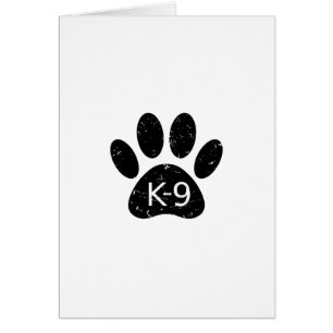 Grunge Perro angustiado Paw K-9