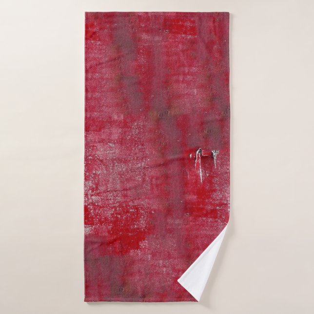 Grunge rojo, abstracto, antiguo, arte, fondo, (Toalla de baño)