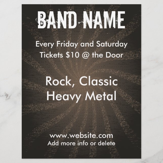 Grunge Swirl Music Flyer (Frente)