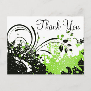 Grunge Swirls :: Gracias Plantilla De Postales