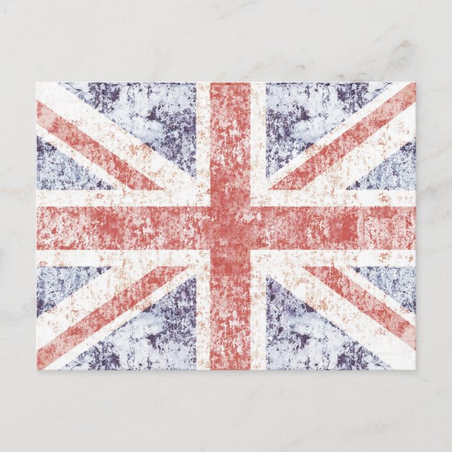 Grunge Union Jack - postal ligero (Anverso)