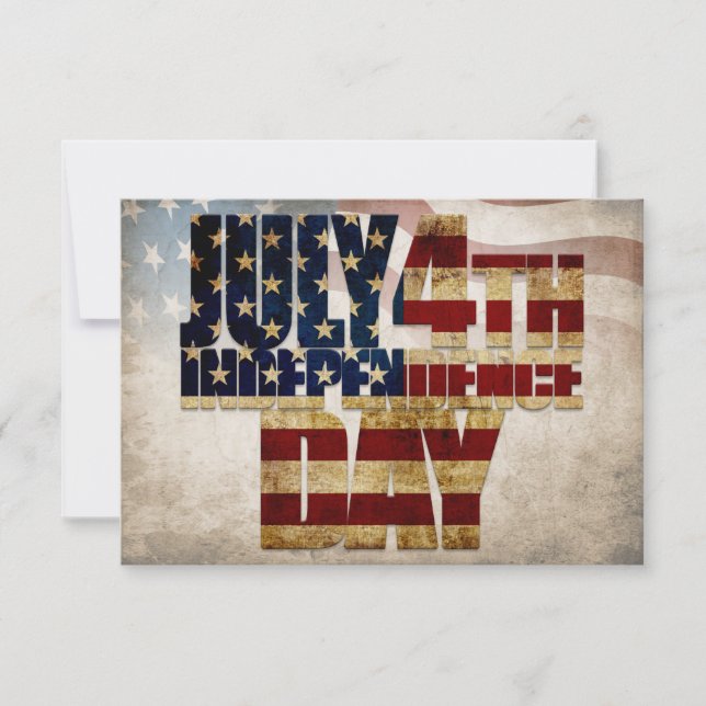 Grunge USA 4 de julio Gráfico de Independencia (Anverso)