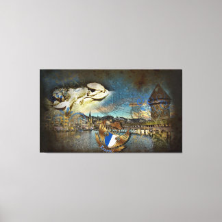 Grunge Vintage LUZERN - Lienzo