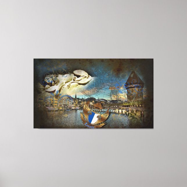 Grunge Vintage LUZERN - Lienzo (Anverso)