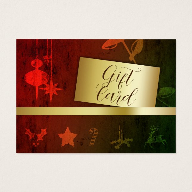 Grungy Vintage Gold Navidades Certificado de regal (Frente)