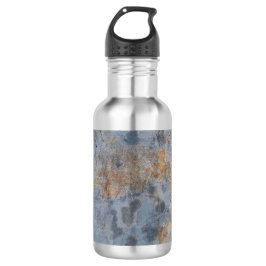 gruñir en botella de agua de plata gris