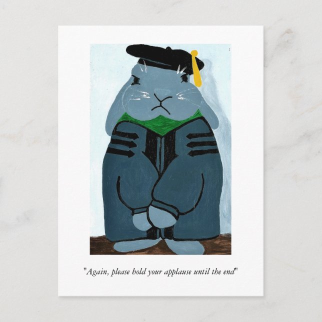 Gruñón de Graduación de PhD en la postal de Regali (Anverso)