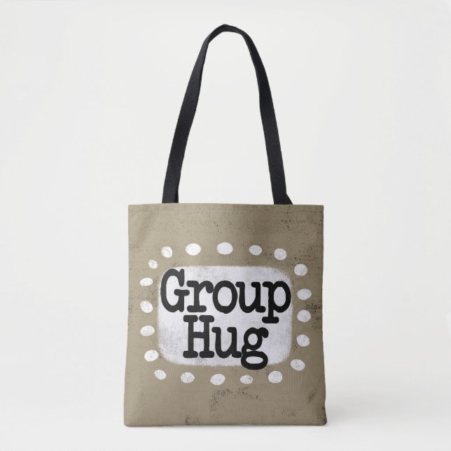 Grupo abrazo la bolsa de tote (Anverso)