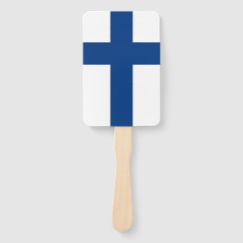 Grupo de abanicos de mano con bandera de Finlandia