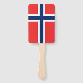 Grupo de abanicos de mano con bandera de Noruega