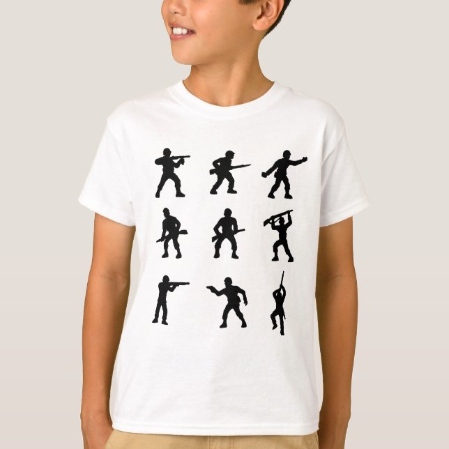 Grupo de camiseta de los hombres del ejército en (Anverso)