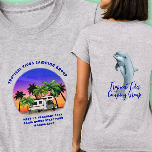 Grupo de Camping Tropical Camiseta Personalizada p