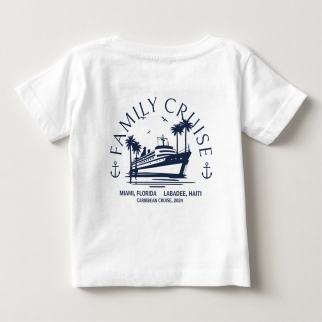 Grupo de familia de camisetas de crucero personali (Reverso)