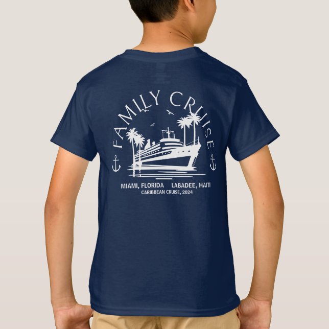 Grupo de familia de camisetas de crucero personali (Reverso)