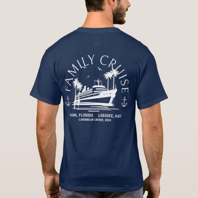 Grupo de familia de camisetas de crucero personali (Reverso)