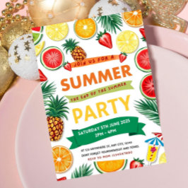 Grupo de Fiestas de verano de invitaciones al fin 