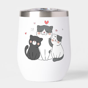 grupo de gatos lindos diseño de amante de los ga