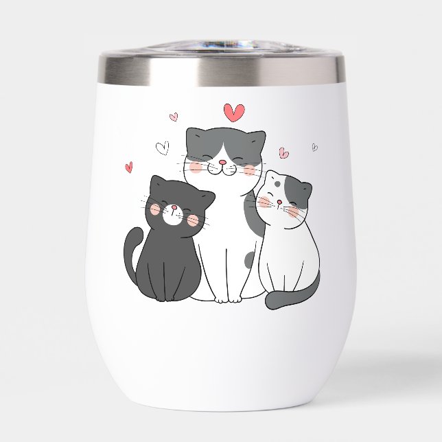 grupo de gatos lindos | diseño de amante de los ga (Frente)