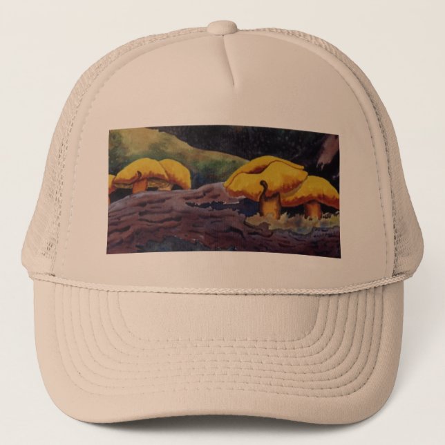 Grupo de hongos en el Gorra de los bosques profund (Anverso)